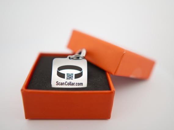Pet Smart ID Tag, with QR Code Enabled Tracking and Social Profile Portal for Pets. Durable, Laser Engraved, Stainless Steel.