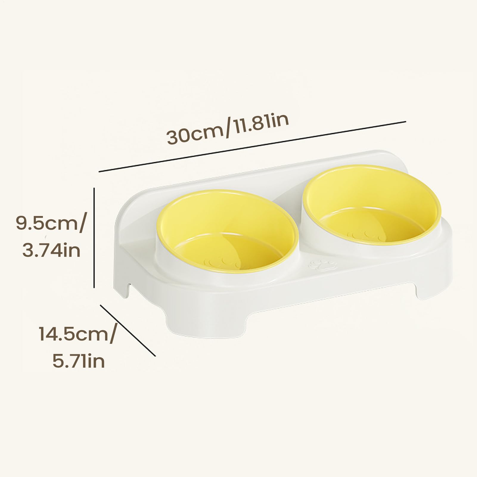 Cat Bowl with Adjustable Height - Anti Slip Tilt Water Supply with Non Slip Design Water Container, Dog Food Bowl Height Adjustable Cat Dish - Kitten Puppy Small Medium Large Pet Indoor Outdoor