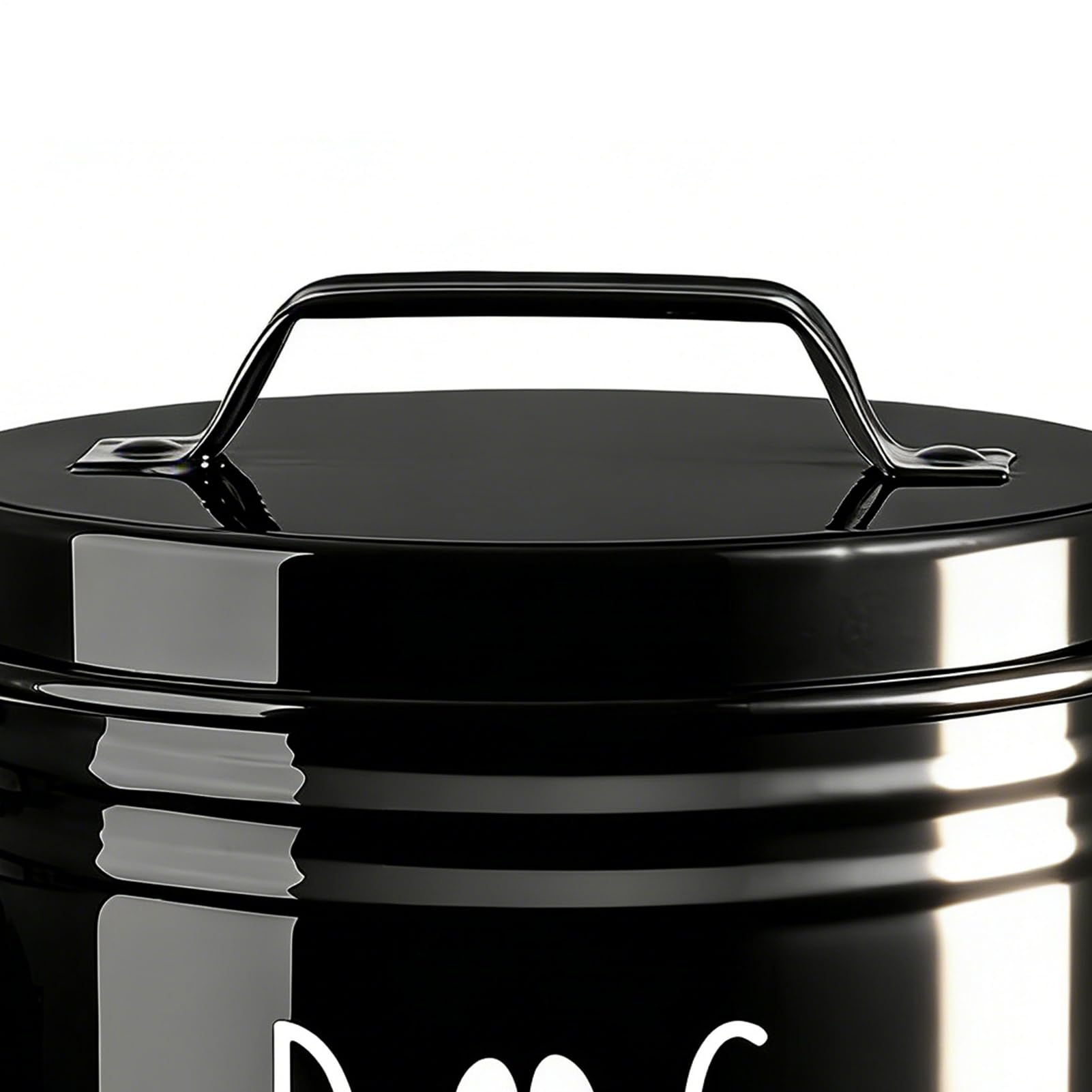 Dog Food | Metal Airtight Organizer Bin | Sealed Pet Food Storage features a strong metal build that handwith handle and lid | for Puppy Bird Feeding Snacks Treats Cabinet Counter