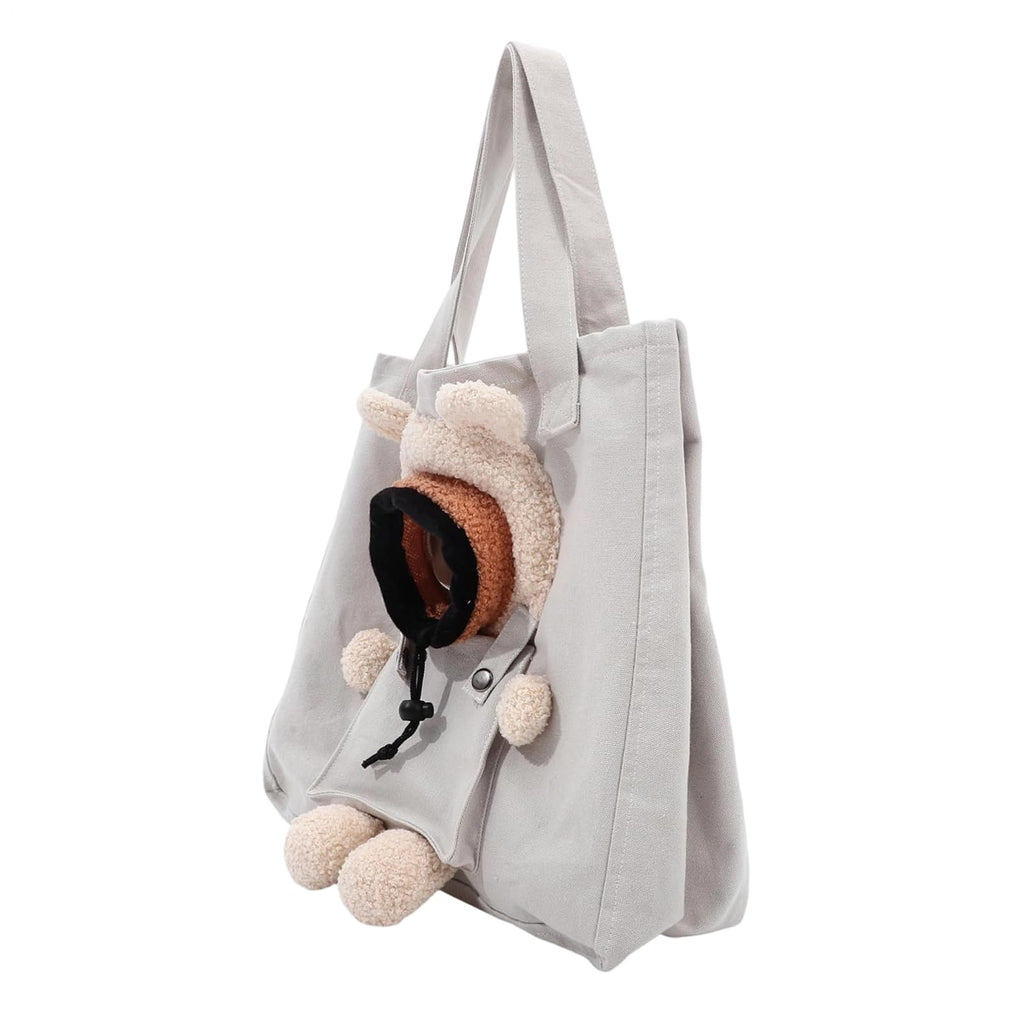 DOG CARRY BAG - Soft Pouch Made of Cute Canvas, Lightweight Pet Tratot Provides Comfort and Safety for Small Dogs | Handy Outdoor Accessory for Veterinarian Visits Grooming Car Airport