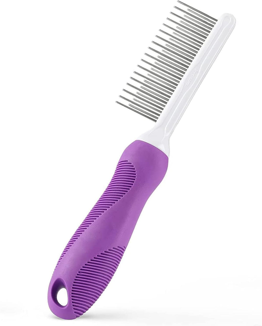 Detangling Pet Comb with Long & Short Stainless Steel Teeth for Removing Matted Fur, Knots & Tangles – Detangler Tool Accessories for Safe & Gentle DIY Dog & Cat Grooming (Grooming Comb)