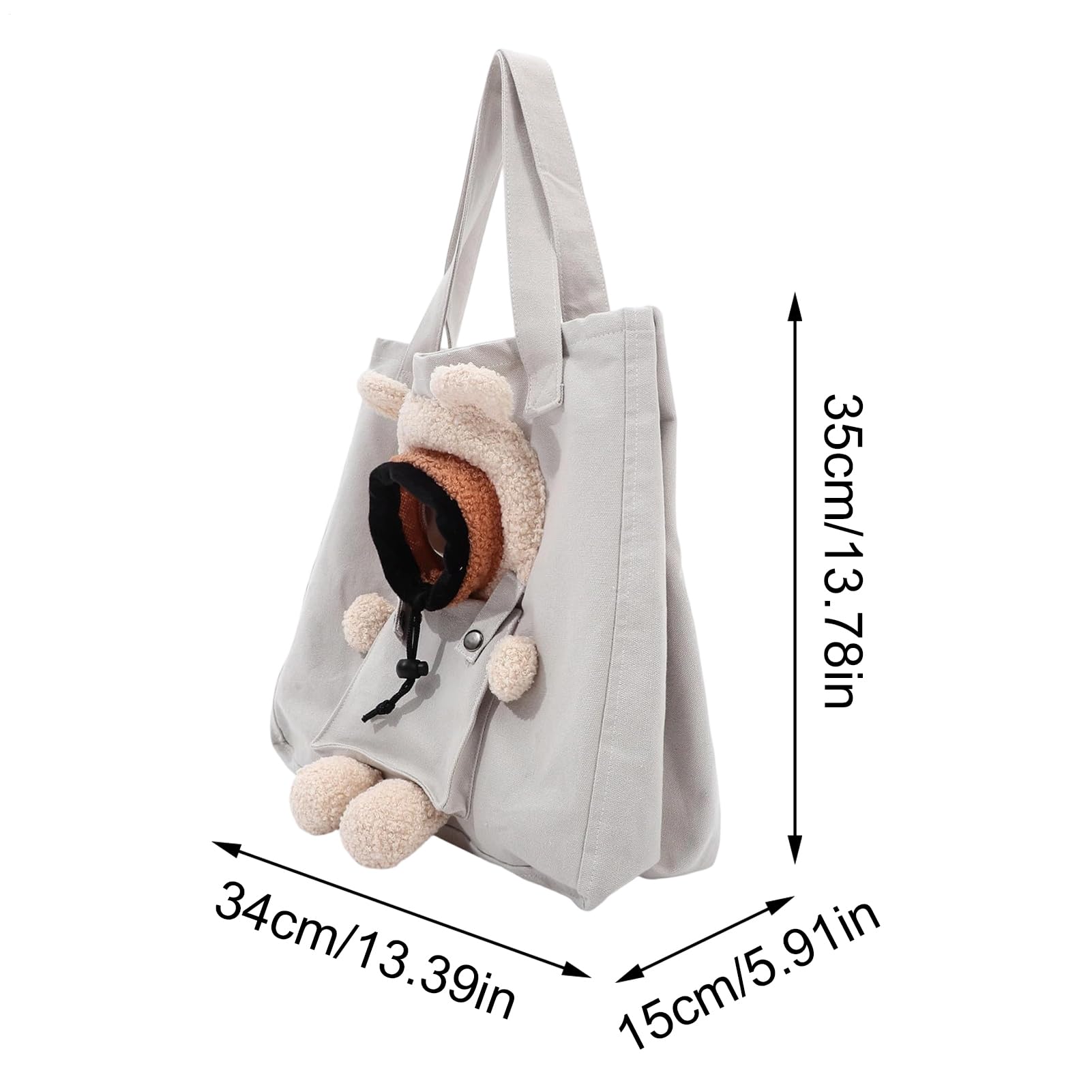 DOG CARRY BAG - Soft Pouch Made of Cute Canvas, Lightweight Pet Tratot Provides Comfort and Safety for Small Dogs | Handy Outdoor Accessory for Veterinarian Visits Grooming Car Airport
