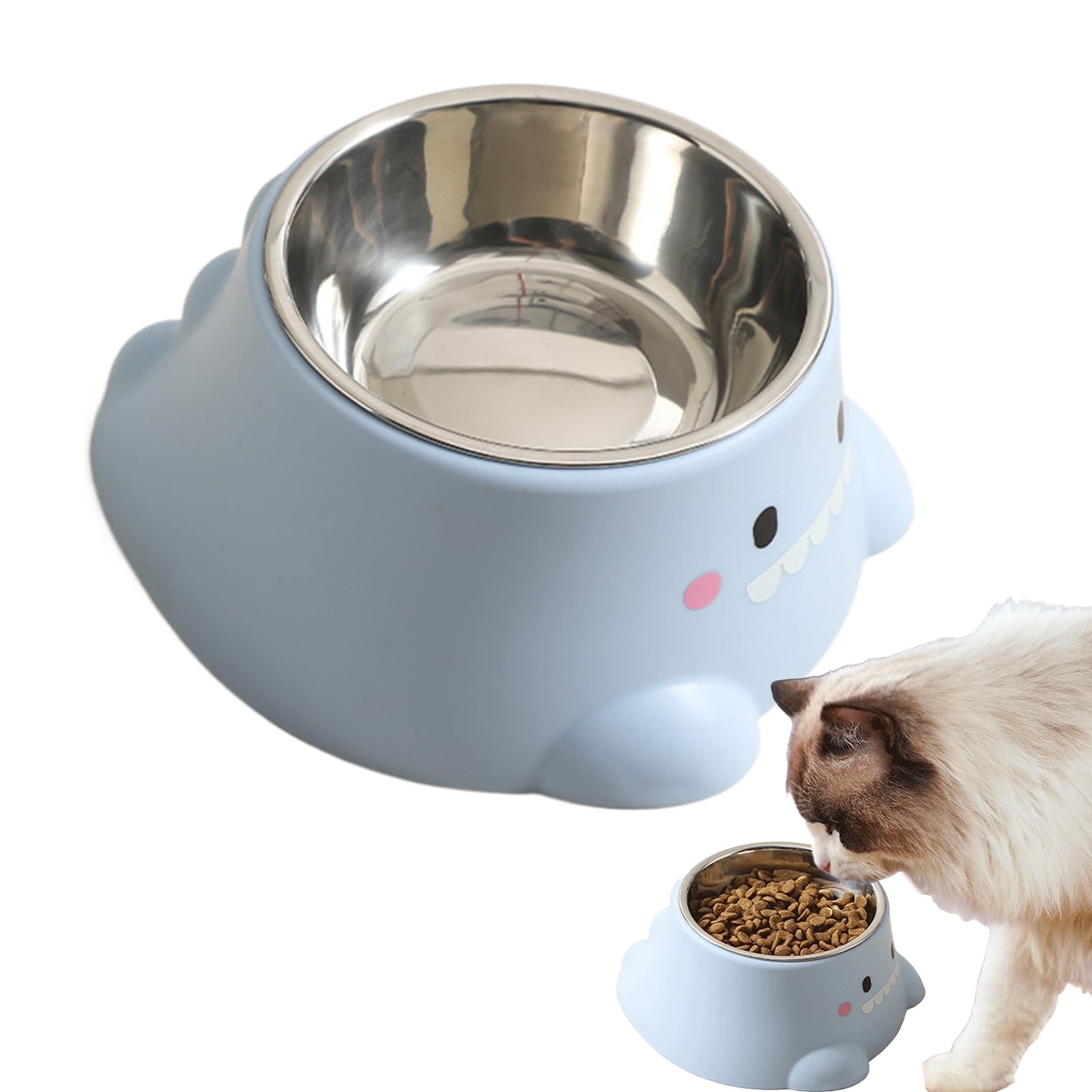 Cat Bowls - Feeder Dogs, Neck Support Bowl Pets, Anti-Spill Puppy Kitten Feeder Pets | Cat Slanted Neck Support Drinking Travel Floor Outdoor Indoor Living Room Lettuce