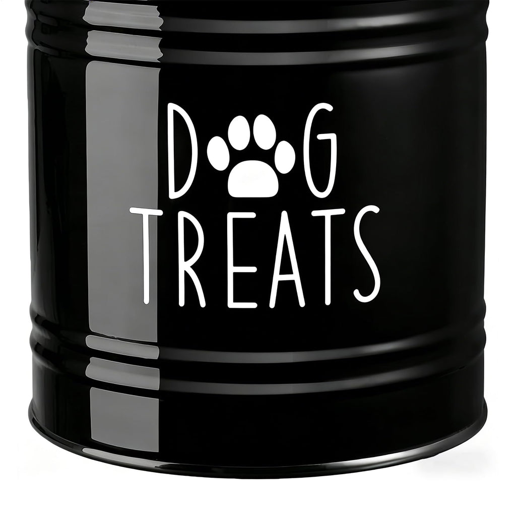 Dog Food | Metal Airtight Organizer Bin | Sealed Pet Food Storage features a strong metal build that handwith handle and lid | for Puppy Bird Feeding Snacks Treats Cabinet Counter