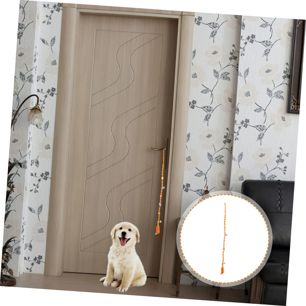 GALPADA Hanging Dog Doorbell for Pet Training Woven Material Household Dog Bell for Access Portable Design Delicate Pet Doorbell Accessory