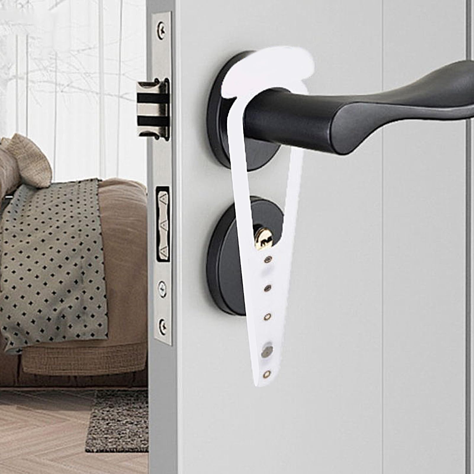 Door Stop Pet Cat Door Holder Latch | Anti Dog Door Lock with Design - Keeps Dogs Away From Litter and Food, Dog Safe Cat Feeding Station for Families