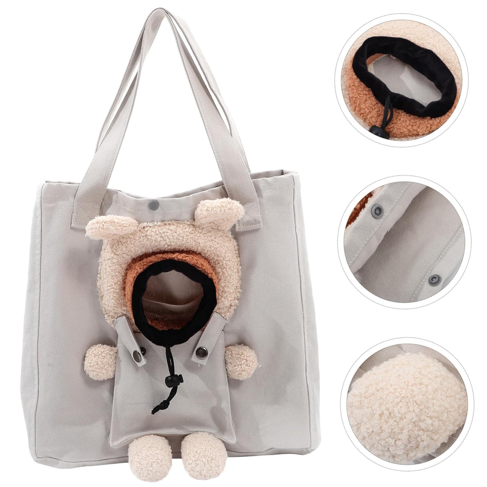 DOG CARRY BAG - Soft Pouch Made of Cute Canvas, Lightweight Pet Tratot Provides Comfort and Safety for Small Dogs | Handy Outdoor Accessory for Veterinarian Visits Grooming Car Airport