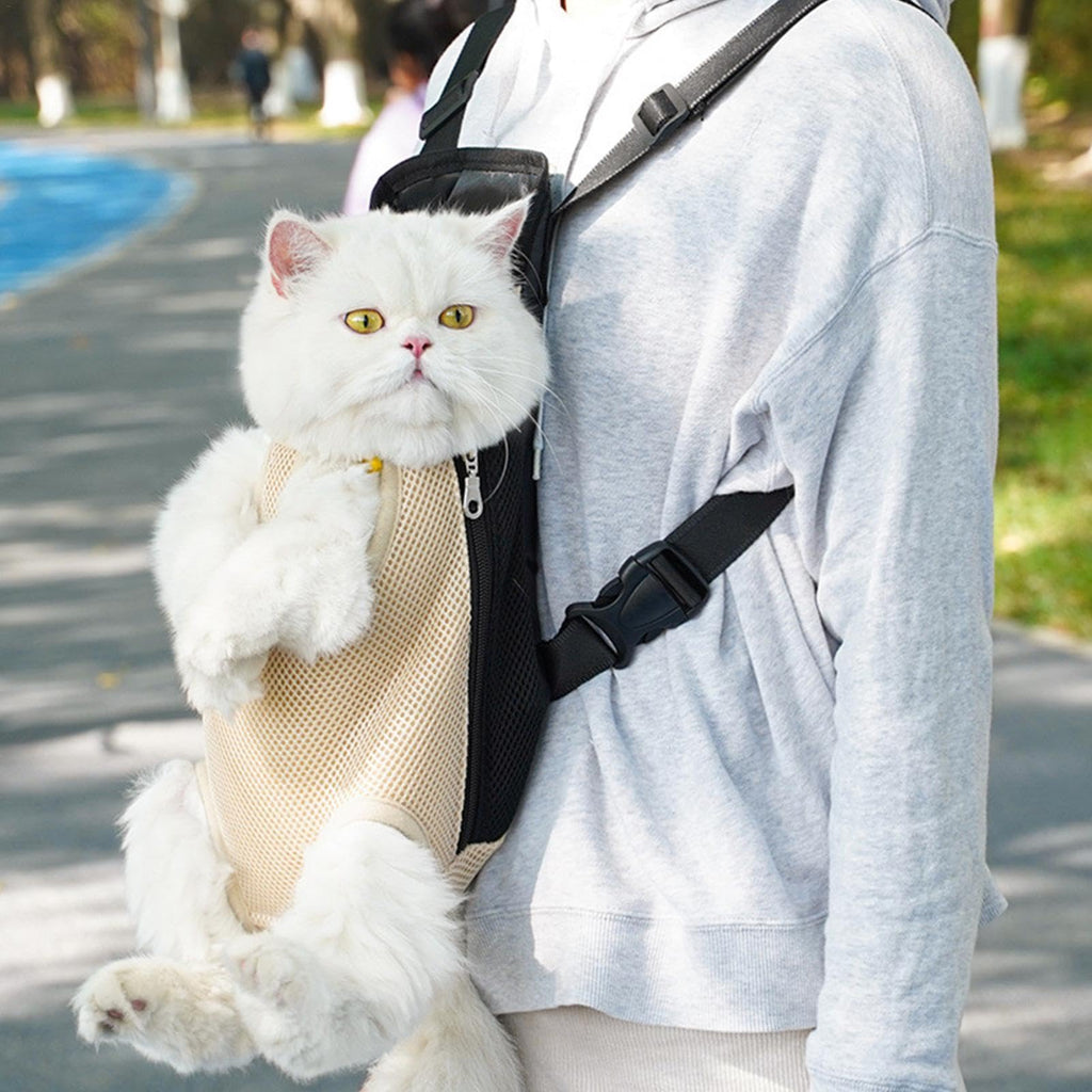 Cat Backpack, Dog Carry Backpack, Pet Backpack Kitten Backpack Carrier, Leg Out Cat Travel Backpack, Dog Backpack, Adjustable Pet Carrier, Hiking and Travel Cat Backpack