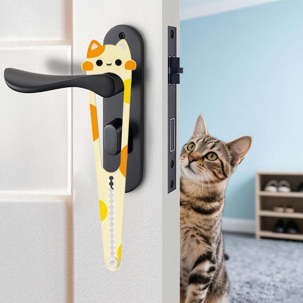 Cat Door Lock Prevents Dog Entry - Blocker Gates Kitten | 15 Sizes Adjustable No Drilling | Pet Storage Wedge for Pantry, Cupboard, Apartment or Bedroom