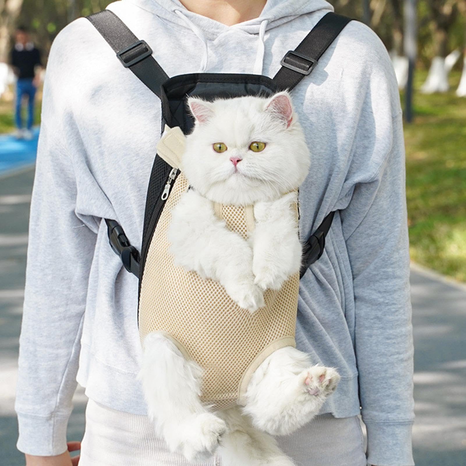 Cat Backpack, Dog Carry Backpack, Pet Backpack Kitten Backpack Carrier, Leg Out Cat Travel Backpack, Dog Backpack, Adjustable Pet Carrier, Hiking and Travel Cat Backpack