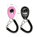 2 Pack Dog Training Clicker with Wrist Strap, Pet Clicker for Dog Cat Puppy Training, Loud Clear Sound, Easy Press Button, Durable ABS Plastic Clickers (Black & Pink)