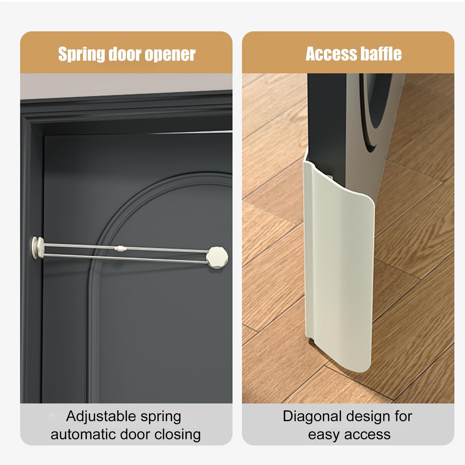 KFZ Pet Door Stop Door Opener Discreet Access Solution for Cats and Dogs | Removable Door Handle, Pet Accessories for Bedrooms
