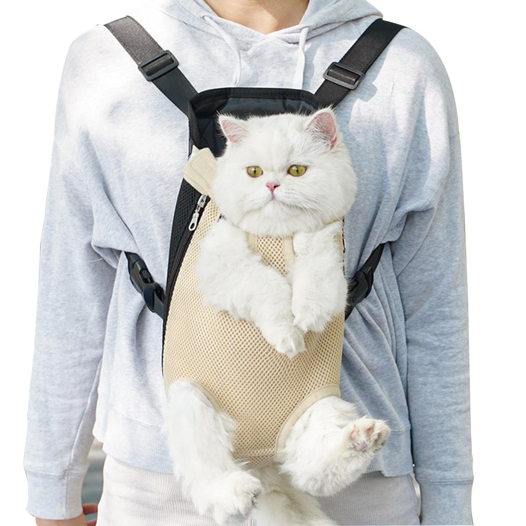 Cat Backpack, Dog Carry Backpack, Pet Backpack Kitten Backpack Carrier, Leg Out Cat Travel Backpack, Dog Backpack, Adjustable Pet Carrier, Hiking and Travel Cat Backpack