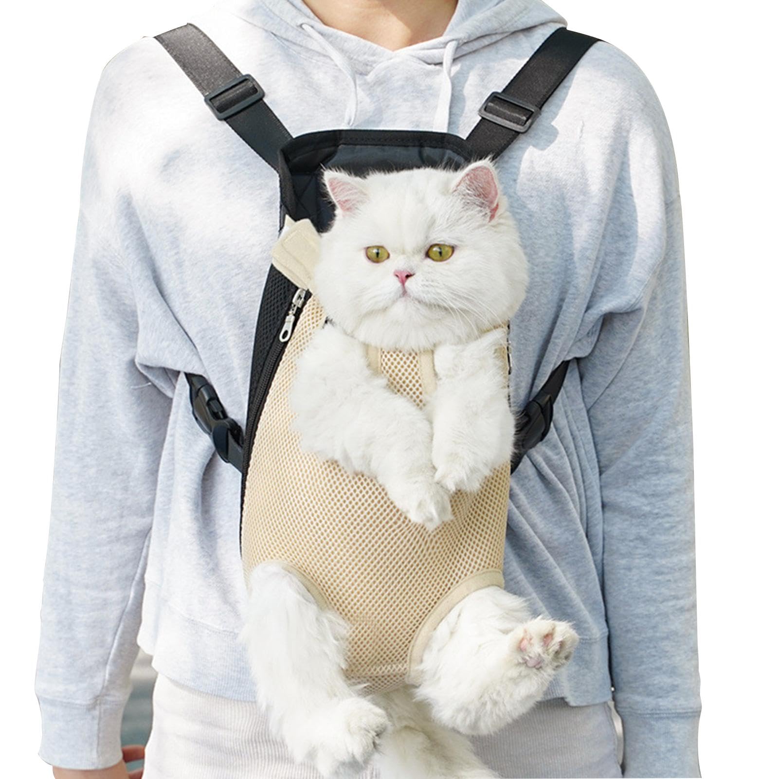 Cat Backpack, Dog Carry Backpack, Pet Backpack Kitten Backpack Carrier, Leg Out Cat Travel Backpack, Dog Backpack, Adjustable Pet Carrier, Hiking and Travel Cat Backpack