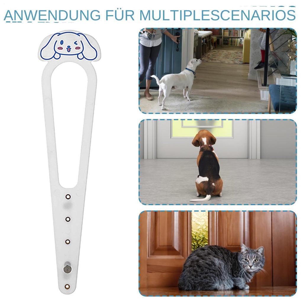 Door Stop Pet Cat Door Holder Latch | Anti Dog Door Lock with Design - Keeps Dogs Away From Litter and Food, Dog Safe Cat Feeding Station for Families