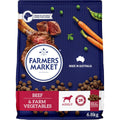 Farmer's Market Beef and Farm Vegetables Adult Dry Dog Food 6.8kg - Made with Real Australian Meat & Vegetables for Complete Nutrition, Supports Muscle, Skin & Coat Health