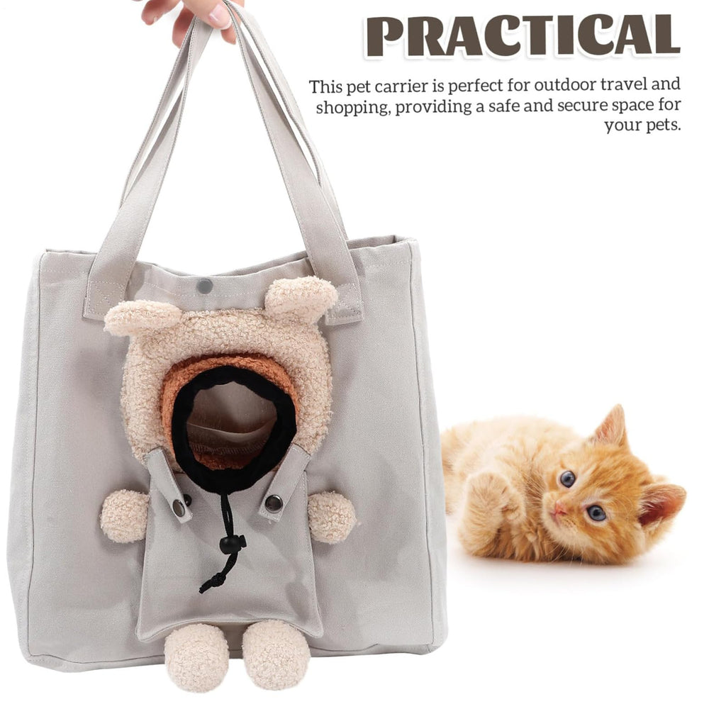 DOG CARRY BAG - Soft Pouch Made of Cute Canvas, Lightweight Pet Tratot Provides Comfort and Safety for Small Dogs | Handy Outdoor Accessory for Veterinarian Visits Grooming Car Airport