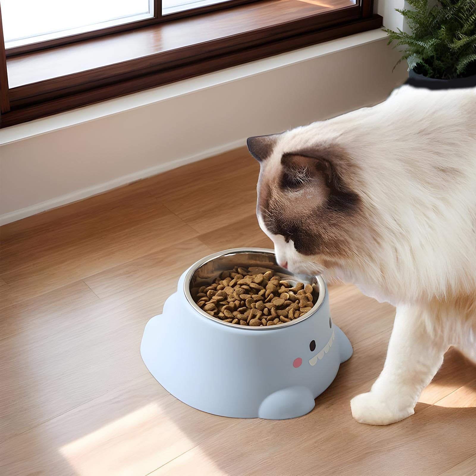 Cat Bowls - Feeder Dogs, Neck Support Bowl Pets, Anti-Spill Puppy Kitten Feeder Pets | Cat Slanted Neck Support Drinking Travel Floor Outdoor Indoor Living Room Lettuce