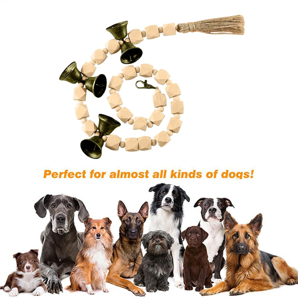 Pet Training - Cotton Rope for Pet Puppy Potty Training | Wooden Beads Decoration Puppy Pee Trainer Toilet Bell for Living Room, Bathroom