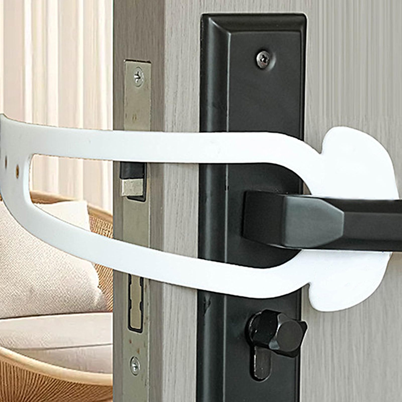 Door Stop Pet Cat Door Holder Latch | Anti Dog Door Lock with Design - Keeps Dogs Away From Litter and Food, Dog Safe Cat Feeding Station for Families