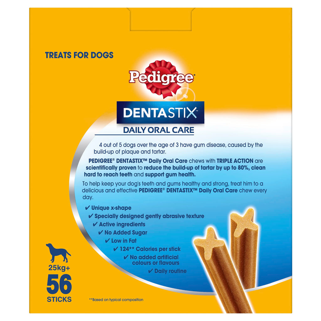 PEDIGREE DentaStix Large Dental Dog Treats Daily Oral Care 56 Sticks Value Pack