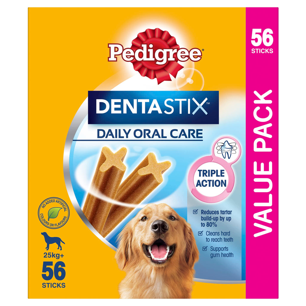 PEDIGREE DentaStix Large Dental Dog Treats Daily Oral Care 56 Sticks Value Pack