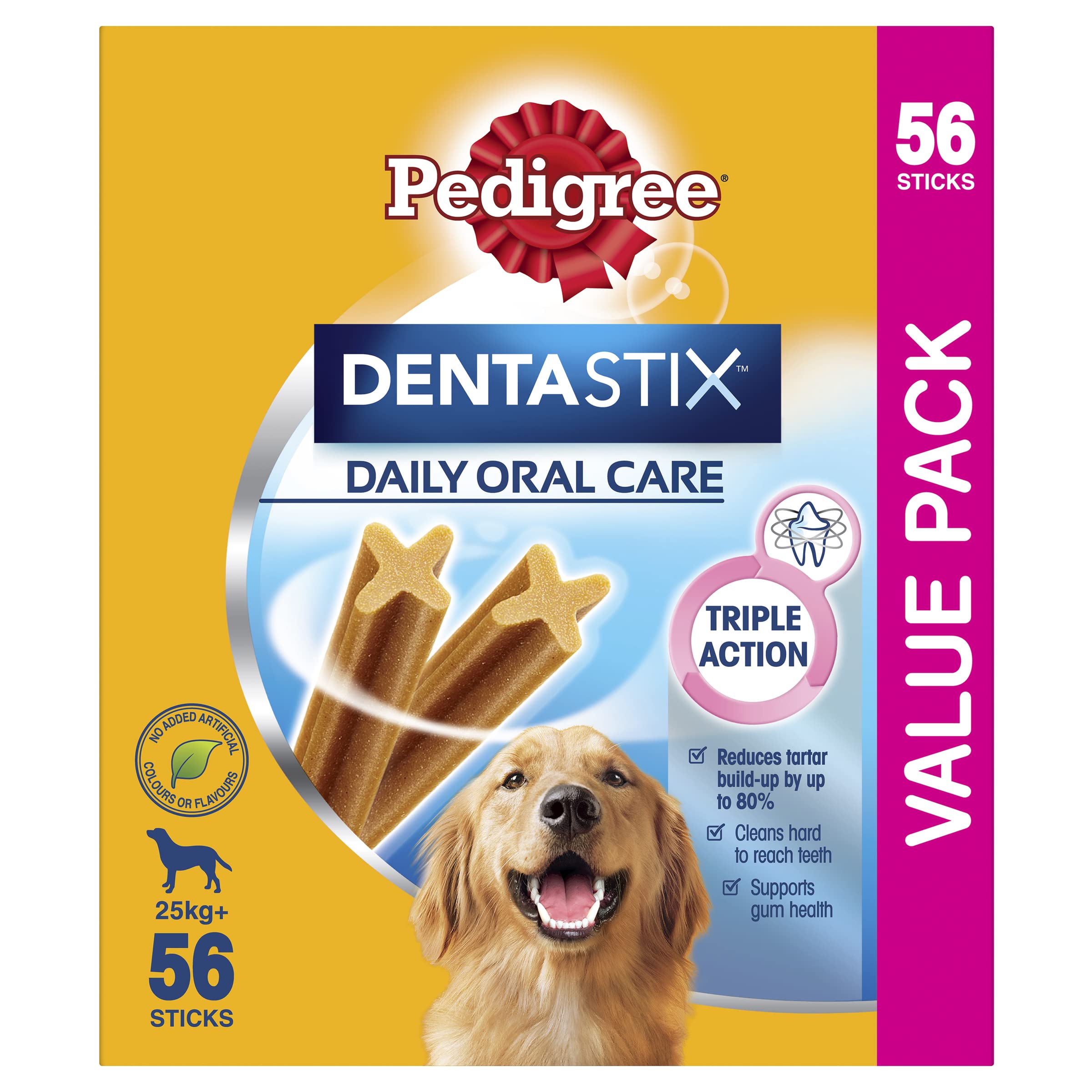 PEDIGREE DentaStix Large Dental Dog Treats Daily Oral Care 56 Sticks Value Pack